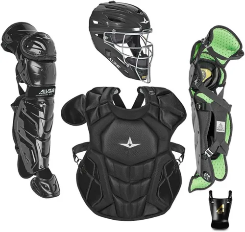 Miniatura 28 de All-Star Eje S7 de 9 a 16 años – Kit de equipo de captura de béisbol (incluye casco, protector de pecho, protectores de piernas), cumple con NOCSAE