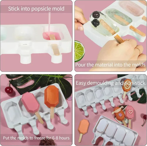 Miniatura 4 de Herramienta de helado, herramienta de barra de hielo de silicona multirejilla, a prueba de calor, reutilizable, herramienta para hacer helados