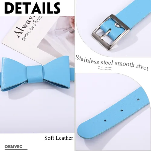 Miniatura 3 de Gargantilla punk de cuero con lazo de poliuretano, collar gótico, para mujeres y niñas