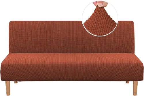 Miniatura 26 de H.VERSAILTEX - Funda elástica para sofá o cama, licra de alto elastano, lavable a máquina, tela Jacquard para sofá, futón Chocolate