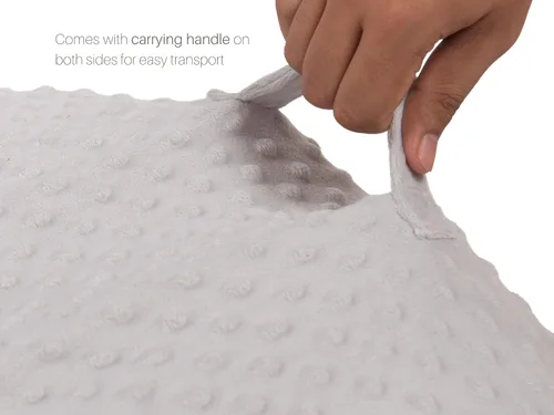 Miniatura 6 de Mila Millie Funda extraíble resistente al agua para tumbona de recién nacido, funda sensorial Minky para asiento de piso de bebé, tela suave y Niebla