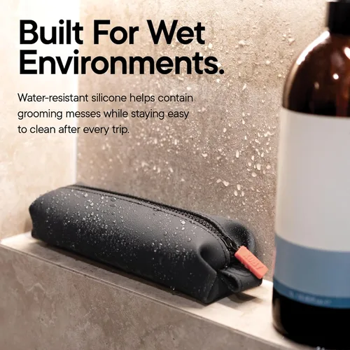 Miniatura 6 de TOOLETRIES The Koby Dopp Kit, bolsa de aseo de silicona prémium para hombres, organizador de viaje compacto resistente a fugas con cremallera