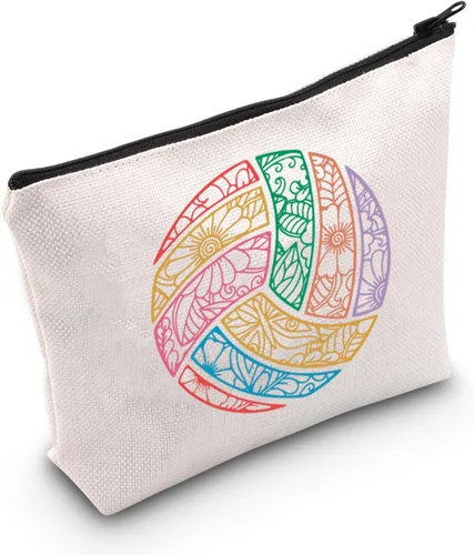 MNIGIU Regalos para amantes del voleibol, bolsa de maquillaje y regalo para amantes del baile callejero, VOLLEYBALL