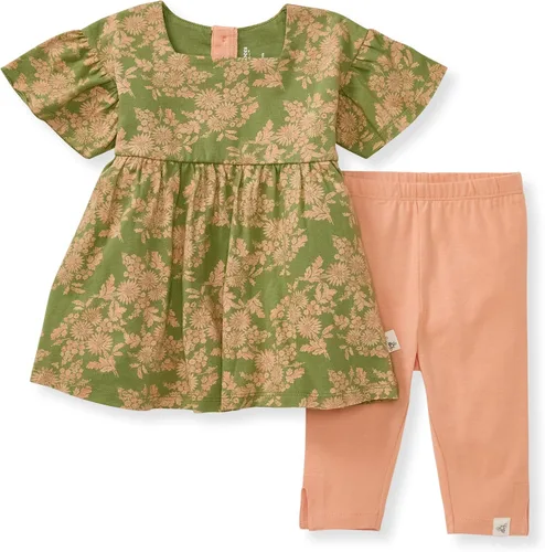Miniatura 6 de Burt's Bees Baby Conjunto de camiseta y pantalón de manga corta para bebé, 100% algodón orgánico