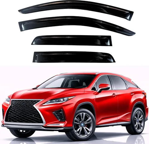 Miniatura 82 de KPY Visor de ventana compatible con Hyundai Tucson 2021-2025, 4 piezas de deflector de ventilación para ventana lateral, estilo Mugen, protector