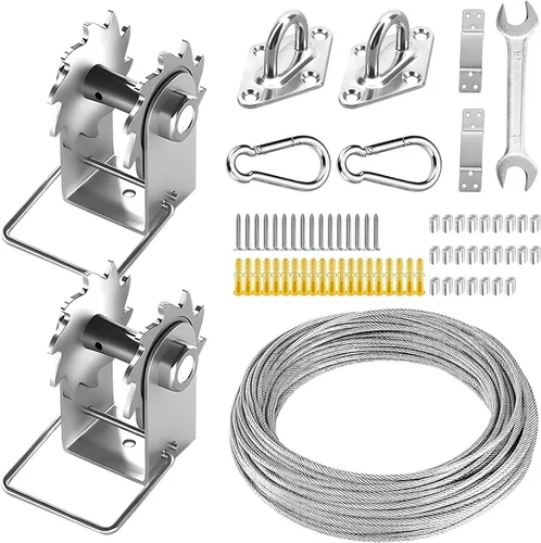 Miniatura 12 de Kit de accesorios para toldo, 5 pulgadas, súper resistente, acero inoxidable 304 de grado marino, kit de accesorios para instalación de velas