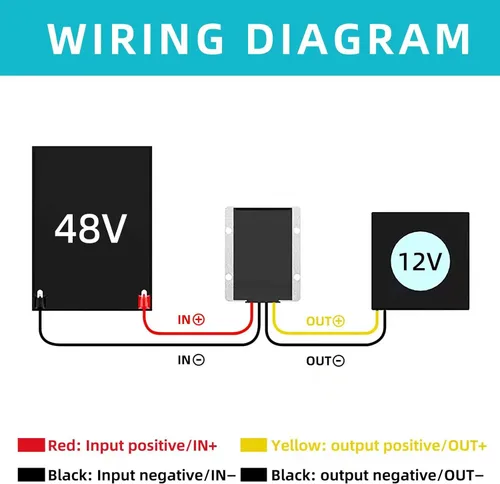 Miniatura 2 de DC 36V/48V Reductor de Voltaje a 12V 30A 360W Convertidor Regulador Módulo de Fuente de Alimentación Buck Transformer, Reductor de Voltaje