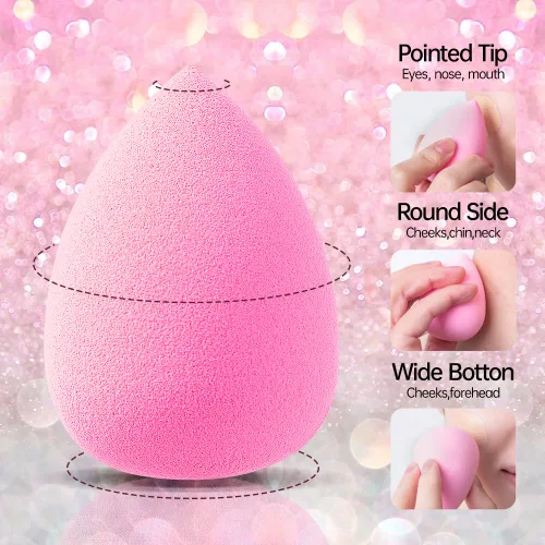 Miniatura 3 de AJOKE Juego de esponjas de maquillaje perfectas para líquidos, esponjas de maquillaje de belleza multicolores, 10 piezas