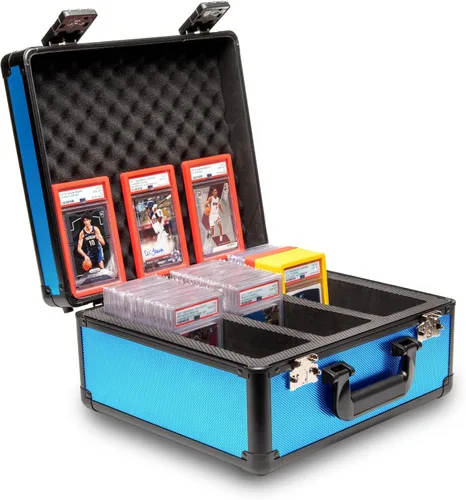 Miniatura 10 de SLAB ARMOR - Caja de almacenamiento de tarjetas graduadas de 3 filas, estuche de losa PSA para tarjetas graduadas con capacidad para más de 120 Negro