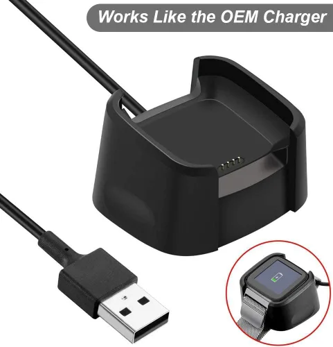 Miniatura 3 de Cargador para Fitbit Versa (no para Versa 2/3), cable de carga USB de repuesto para reloj inteligente Fitbit (3.3 pies/3.3 ft)