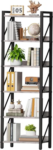 Miniatura 16 de HOOBRO Estantería, Librero Industrial de 3 Niveles, Estante de Libros Organizador de Almacenamiento, Estantería Pequeña con Marco de Metal para Sala
