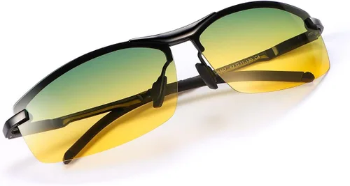 Miniatura 19 de Gafas de sol polarizadas fotocrómicas para hombre Al-Mg marco de metal gafas de conducción deportivas protección UV400 gafas antirreflejos