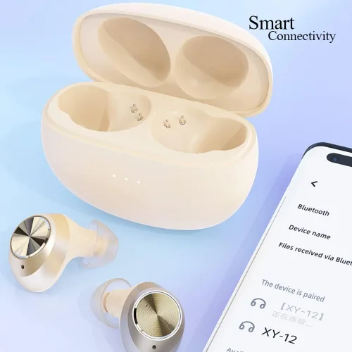 Miniatura 5 de Kamon Auriculares inalámbricos K12, Bluetooth 5.3, estéreo de alta fidelidad, cómodos auriculares intrauditivos impermeables con control táctil