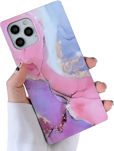 Miniatura 28 de Elegante Funda con Concha de Madre Perla para Niña Compatible con iPhone 14 de 6.1 Pulgadas, Funda Rectángulo con Borde, Elegante y delgada
