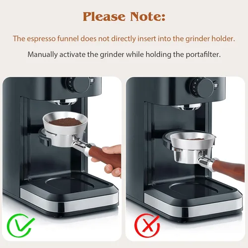 Miniatura 7 de Embudo portafiltro de espresso de aluminio Attsky, embudo dosificador de 51 mm con magnético Aluminum Construction, Strong Magnet, Lightweight