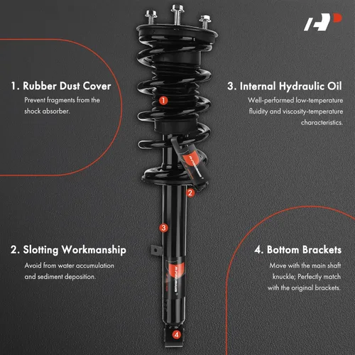 Miniatura 3 de A-Premium Par de suspensión delantera (2) Conjunto completo de amortiguador y resorte helicoidal Compatible con Lexus IS250 IS350 2006-2013