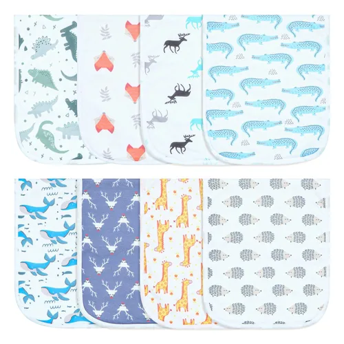 Miniatura 10 de Hakochia Paños para eructos para bebé, niño y niña, de algodón orgánico, grandes, unisex, extra absorbentes, suaves, neutros, trapos para eructos