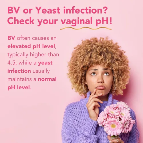 Miniatura 2 de Easy@Home Tiras de prueba de pH vaginal: [paquete de 5] Kit de prueba de infección por levaduras y Vaginosis bacteriana para mujeres con hisopos