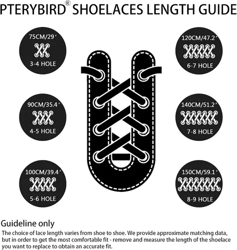 Miniatura 6 de Cordones de zapatos para tenis, 3 pares de cordones planos de 516 pulgadas de ancho, cordones de repuesto duraderos para Converse Air Force 1