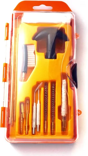 . Kit de limpieza de pistola de aire calibre 177 y .22, incluye varilla de limpieza, cepillos, trapeadores, jags, púas y adaptador de rosca