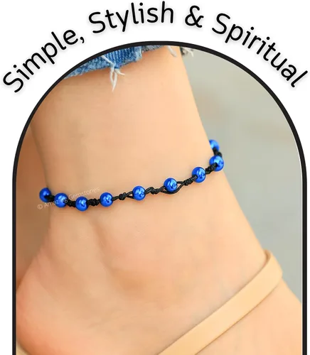 Miniatura 142 de Amazing Gemstone Crystal Anklet Ankle Bracelets for Women - Waterproof Beaded Healing Crystal Anklets, Plus Size Chakra Gemstone Bead Anklet