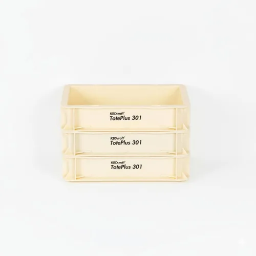 Miniatura 8 de KBDcraft Contenedor de almacenamiento apilable - Caja organizadora de plástico resistente y bandeja con paredes rectas, pequeños contenedores de Gris
