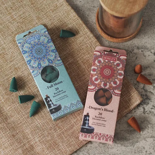 Miniatura 4 de Hosley Full Moon - Conos de incienso verde de reflujo de luna, aroma de larga duración para positividad y aire puro, polvo de madera, aromaterapia