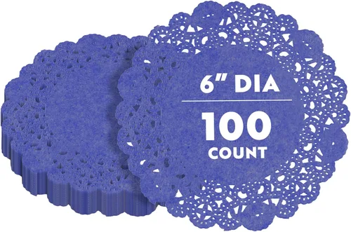 Miniatura 34 de Restaurantware Pastry Tek Blondas de Encaje de 4 x 4 Pulgadas 100 Vajilla Decorativa - Blondas de Mesa Desechables Redondas de Papel Negro