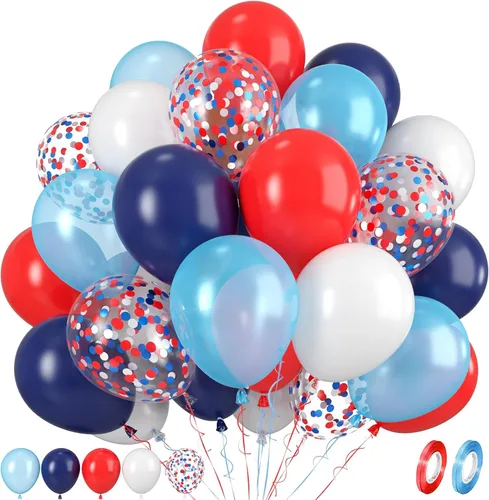 Miniatura 8 de Globos arcoíris, 12 pulgadas 50 unidades, multicolor, globos arcoíris azul celeste verde amarillo naranja rosa intenso, de látex, para cumpleaños