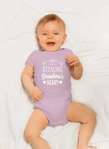 Miniatura 5 de CBTwear Not Sorry for Stealing Grandma's Heart – Ropa de bebé – Divertido body para recién nacido para niños y niñas
