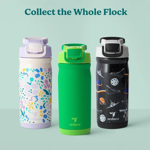 Miniatura 6 de Reduce Hydrate Pro Kids - Botella de agua aislada de acero inoxidable de 14 onzas con pajilla, vaso a prueba de derrames para niños, retención