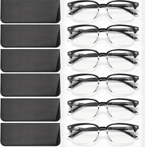 Miniatura 8 de NOVIVON Reading Glasses for Women, Reading glasses men, Blue Light Blocking Readers, Computer eye glasses, Cheaters Negro claro
