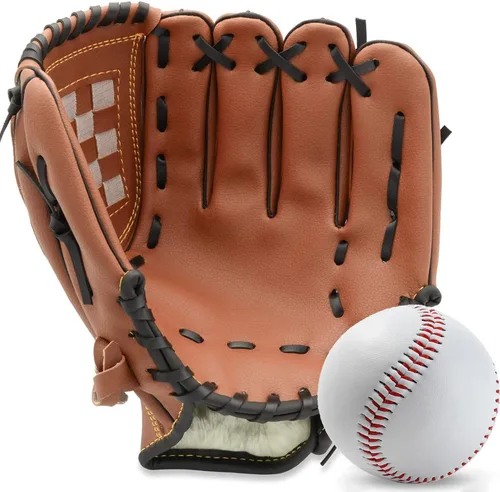 Miniatura 22 de Guante de béisbol, guante de sóftbol, guante de atrapador, cómodo guante de sóftbol y béisbol para niños, jóvenes, adultos, deportes y béisbol Negro