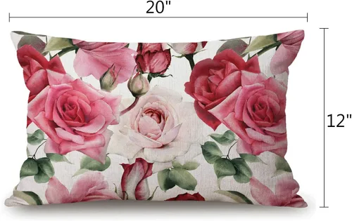 Miniatura 60 de Fundas de almohada de 12 x 20 pulgadas, decoración rústica de granja, sé feliz, fundas de almohada de algodón y lino, citas inspiracionales con Jcp20