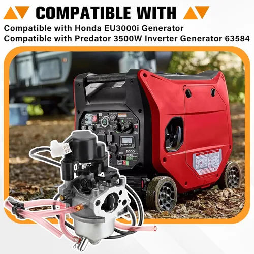 Miniatura 6 de Carburador para generador inversor Predator de 3500 vatios 63584/Honda EU3000i Generador Reemplazar 16100ZL0D66 16100ZL0D65 16100Z0VD12