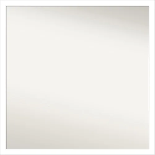 Miniatura 713 de Amanti Art Espejo de baño blanco para sobre el fregadero, 32 x 45 pulgadas, espejo de tocador rectangular blanco esbelto, marco de madera moderno