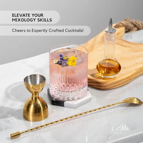 Miniatura 7 de A Bar Above Botella de Bitter, Diseño Clásico, Botellas de Vidrio Pequeñas, para Añadir Bitters a Cócteles, con Pico Vertedor de Acero Inoxidable