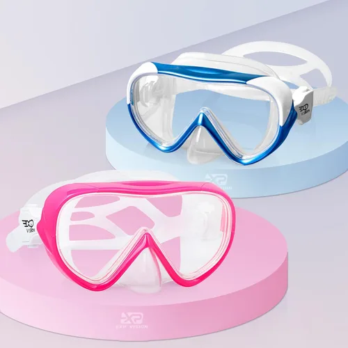 Miniatura 13 de Máscara de buceo para niños, máscara de buceo para niños, gafas de natación antivaho con cubierta para la nariz para esnórquel, buceo, natación