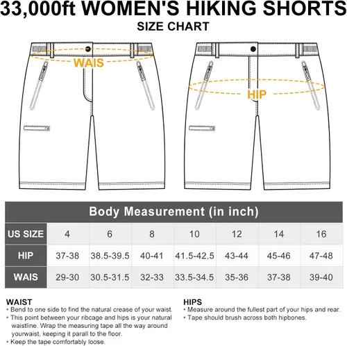 Miniatura 6 de 33,000ft Pantalones cortos de golf para mujer, de 5 pulgadas, elásticos, de secado rápido, con bolsillos