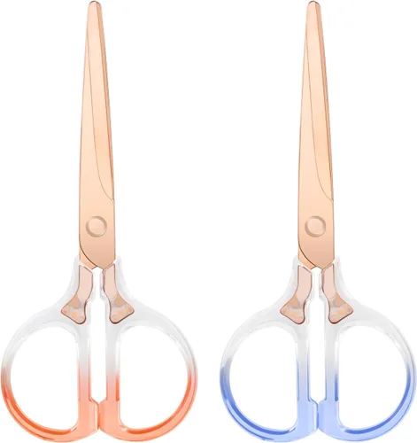 Miniatura 9 de Honagu Tijeras, tijeras de acero inoxidable acrílico transparente, tijeras profesionales de oficina para el hogar, escuela, oficina, manualidades