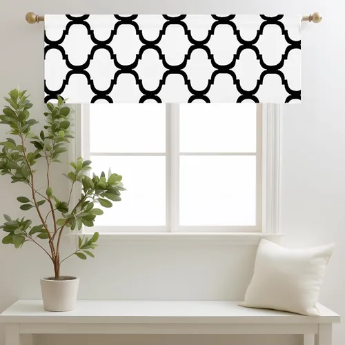 Miniatura 23 de Melodieux - Cortinas de bolsillo de moda marroquí para cocina, cafetería o baño, pequeñas ventanas