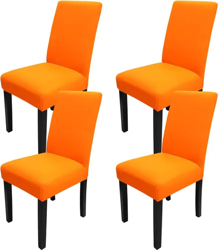Miniatura 131 de JQinHome Juego de 8 fundas para sillas de comedor, fundas de alta elasticidad extraíbles y lavables, fundas protectoras de asiento para silla