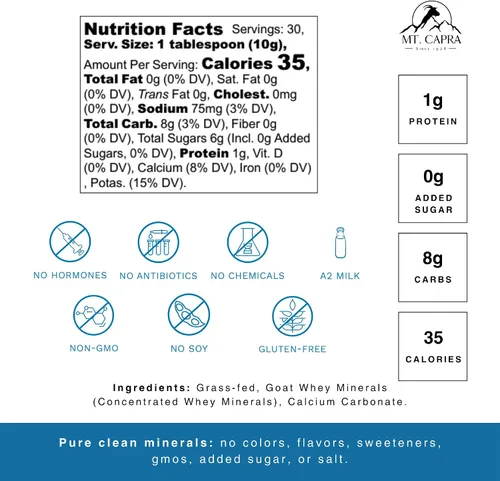 Miniatura 2 de Mt. Capra Clean Electrolytes + traza minerales Minerales de alimentos integrales de leche de cabra alimentada con pasto Hidratante y fácil