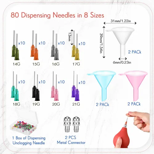 Miniatura 2 de Dandat Juego de 4 herramientas de cerámica, botellas deslizantes, aplicador de esmalte de cerámica, aplicador de puntas de precisión para botellas