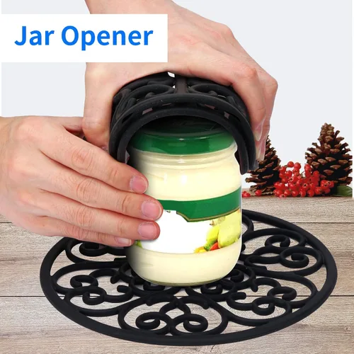 Miniatura 6 de CHEFBEE Juego de 3 salvamanteles de silicona, flexible, antideslizante, resistente al calor, moderno juego de salvamanteles para platos calientes