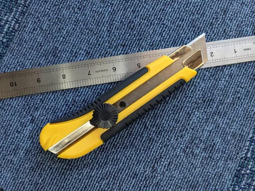 Miniatura 3 de Cuchillo utilitario extra resistente de 0.984 in, 3 unidades, cuchillo Exacto, cortador de caja, cuchillo de construcción, cuchillo retráctil de 1