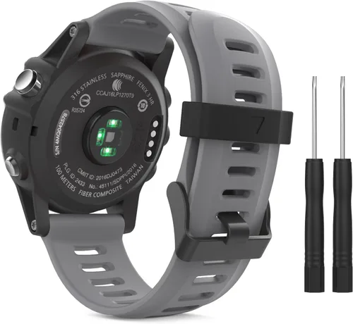 Miniatura 15 de MoKo Correa compatible con Garmin Fenix 3/Fenix 5X, [4 unidades] Correa de repuesto de silicona suave para reloj inteligente Garmin Fenix 3/Fenix 3