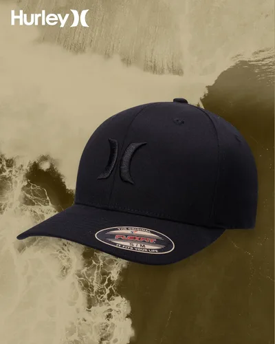 Miniatura 7 de Hurley Gorra de béisbol para hombre - Flexfit - Gorras de béisbol ajustadas para hombre (tamaños: S-XL)