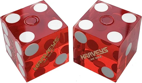 Miniatura 5 de Cyber-Deals Amplia selección de dados de 0.748 in pares de dados auténticos Nevada Casino TablePlayed dados Harveys Lake Tahoe púrpura pulido