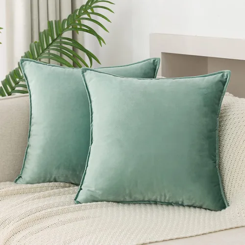 Miniatura 10 de JIAHANNHA Fundas de Almohadas Decorativas de Terciopelo Morado Paquete de 2 Primavera Decorativas Suaves para Sofá Cama Sala de Estar Oficina 18×18